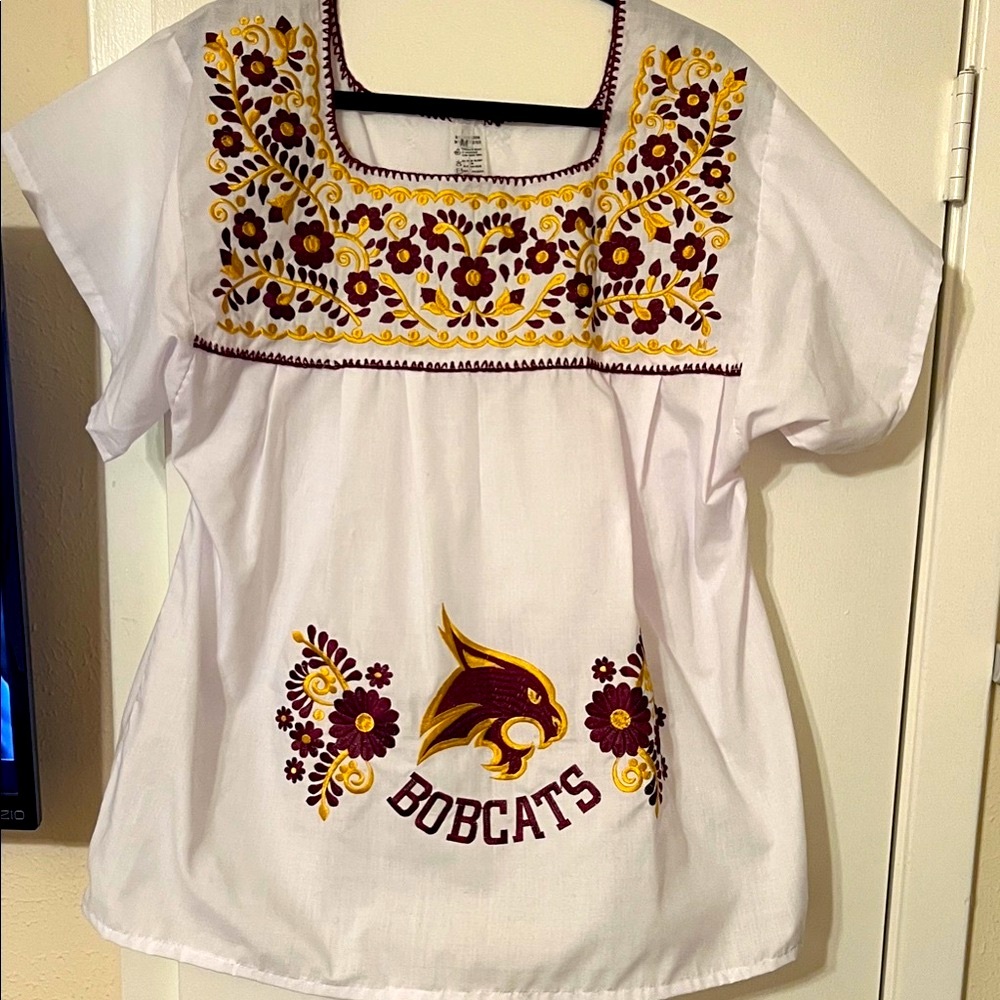 TXST Bobcats Peasant Top